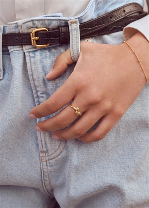 Frida ring Forgyldt Maanesten 